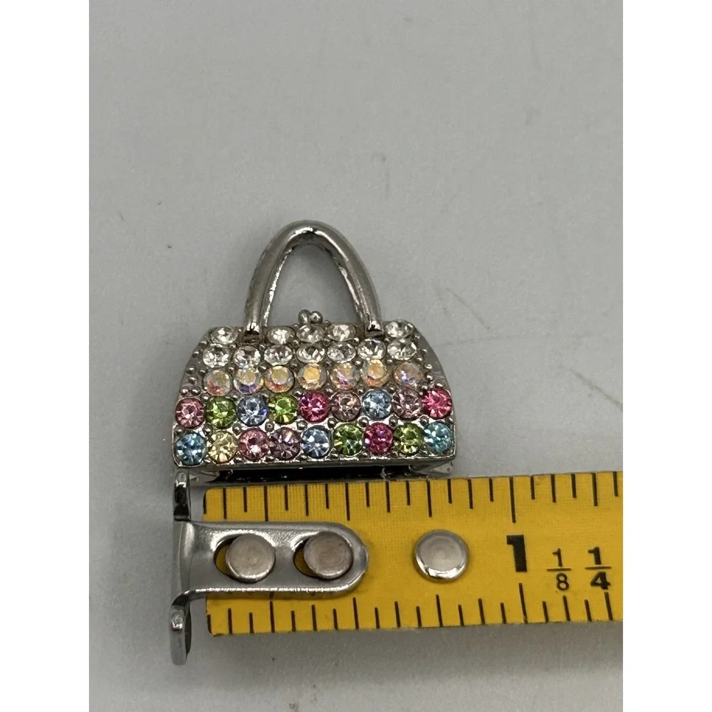 Crystal Sparkling Handbag‎ Purse Clutch Pendant Charm